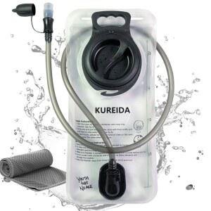 KUREIDA 수분 공급용 방광 2L-3L 누수 방지 물 저장통BPA 프리 넓은 개구부 군용 물주머니가 보충 백팩과 결합된 자전거 등산 달리기 캠핑 암벽 등반용.