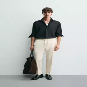 ZARA 컴포트 조거 웨이스트 팬츠 - 미디움 크림 6861/693/715