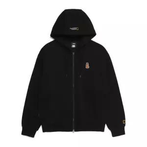 내셔널지오그래픽 N253UFT910 동물 와펜 후드 집업 BLACK N253UFT910099