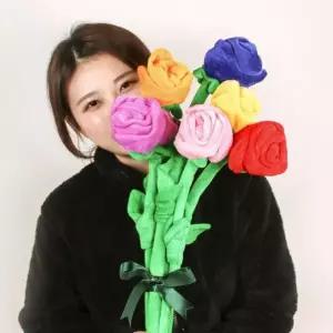 장미 꽃다발 인형 7color 플라워 성년의날 졸업 선물
