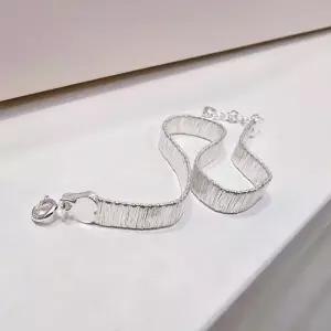 S756 여성 뱀줄 디자인 팔찌 심플 포인트 데일리 은팔찌 실버925