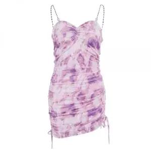 HATU VELVET HEART CHAINED DRESS PURPLE 2384437