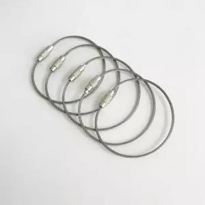 스텐 와이어링 키체인 5p 로프 열쇠 고리 부자재 와이어 악세사리 DIY