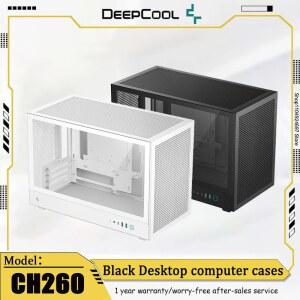 DEEPCOOL CH260 컴퓨터 케이스 M-ATX 백 플러그 마더보드는 360Water Cool ng ATX 전원 공급 장치 Type-C 인터페이스 데스크탑을 지원합니다.