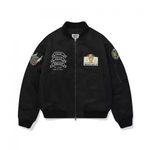 매장정품 와키윌리 WACKYWILLY WACKY WILLY 패치워크 MA-1 블랙 MG2404JK20BK 1952900