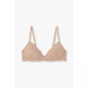 매장정품 EMPORIO ARMANI UNDERWEAR 엠포리오 아르마니 언더웨어 여성 플라워 자수 패디드 트라이앵글 브라
