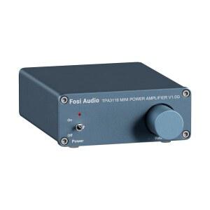 FOSI AUDIO V1.0G 2채널 클래스 D 미니 스테레오 앰프 가정용 스피커용 TPA3116 50W X 2 전원 공급 포함