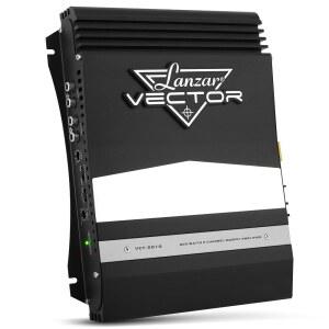 LANZAR 2채널 고출력 MOSFET 앰프 - 슬림형 800와트 브리지 가능 모노/스테레오 카용 오디오 크로스오버 주파수 및 베이스 부스트 컨트롤 RCA 입력 라인 출력 VCT2010