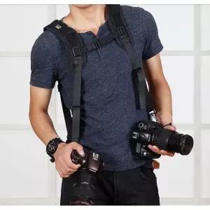 카메라 2대 동시사용 더블 듀얼 퀵 바디 어깨 스트랩 DSLR