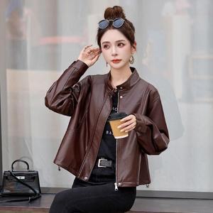 몰도라 여성 빈티지 가죽 재킷 차이나 봄가을 양가죽 코트 리카