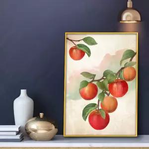 사과 풍수 그림 액자 부자되는 A3goldAL1 UqK47dUI