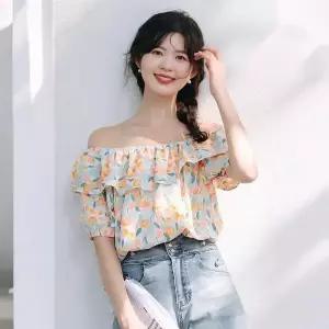 여성 블라우스 여름 쉬폰 셔츠 패션 꽃셔츠 빅사이즈 루즈핏셔츠 캐주얼 반팔셔츠