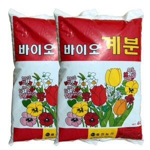 [신세계몰]베란다텃밭 바이오 계분 4L 2개 텃밭 퇴비 거름 비료