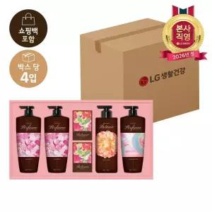 LG설선물세트 샴푸&바디프리미엄퍼퓸컬렉션x4개