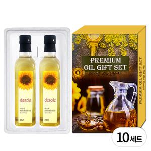 설 추석선물세트 데솔레 해바라기유 500mlx2p 병오일 식용유세트 고급오일 / 1박스-10입