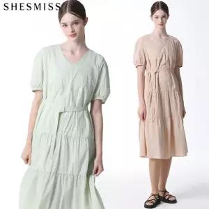 [쉬즈미스][쉬즈미스(SHESMISS)] 티어드 볼륨 롱 원피스 (택가격 296000원)