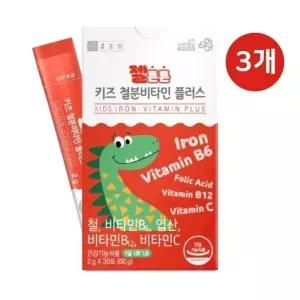 어린이 철분 유아 키즈 초등학생 철분제 분말 스틱 30포 x 3개