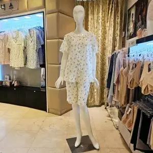 VPAS211W잔꽃 면레이온 여성 여름파자마