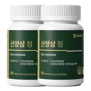 살므시 산양삼 산삼 정 알약 600mg 60정 2개