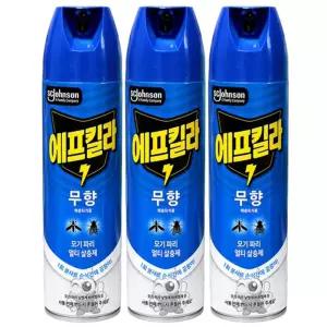 에프킬라 무향 에어로졸 600mlX3개 모기약 파리 나방 러브버그 살충제