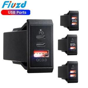 12V/24V 트럭 오토바이 RV 해양 보트용 고속 충전 LED 전압 표시 QC PD 3.0 USB 차량용 자동 휴대폰