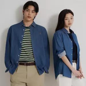 [백화점 정품] 빈폴 멘 데님 셔츠 - 네이비 (BC6864E92R)