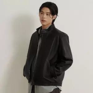 [백화점 정품] 빈폴 멘 [FW26]레더 해링턴 자켓 재킷 - 블랙 :BC693ZC045