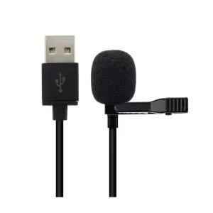 USB A타입 핀마이크 클립형 1.5M 네트워크 음성통화 유튜브 인터넷방송 인터뷰 야외 촬영