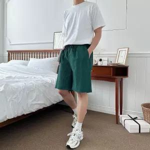 초록색반바지 여름반바지 지지미 남녀공용 시어서커반 남자용반
