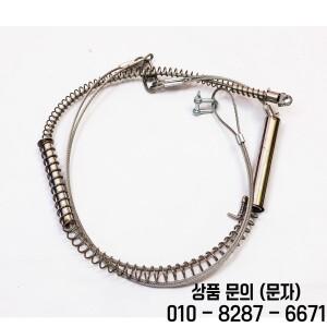 1PC 두 섹션 이중 강철 와이어 멧돼지 트랩 폭스 토끼 대한 로프와 더 스프링 교체