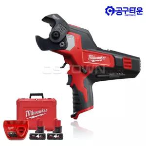 밀워키 M12 CC-402C 충전 케이블컷터 12V 4.0Ah 2팩 절단32mm