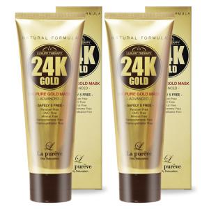 라퓨레브 24K 퓨어 골드 마스크 팩 100ml  x 2개세트 모공수축 뜯어내는 순금 필링팩
