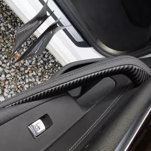 BMW 5시리즈 G30 내부 도어 손잡이 기스 커버용 카본 패널 몰딩 2P 호환 용품