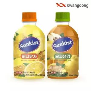 광동제약 광동 썬키스트 280ml 허니유자 12개 + 모과생강 12개