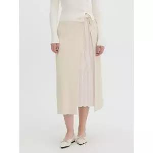 [올리브데올리브](신세계 사우스시티)플리츠 배색 H라인 롱 스커트 OW5SS165