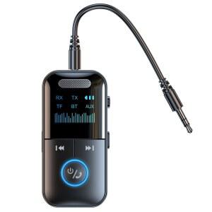 Bluetooth 5.4 Aux 헤드폰/스피커/TV 수신기 잭 어댑터 오디오 용 자동차/홈 LED 스테레오/유선 송신기