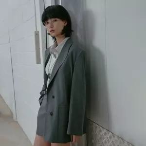 LAP  [인플루언서 착용](SET-상의)투버튼 박시 자켓 AS1WJ262