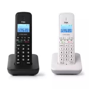 [한글 메뉴] 블랙/화이트 ITEK 2.4GHz 무선전화기 발신자표시 일반가정용 고음질 IK-1050