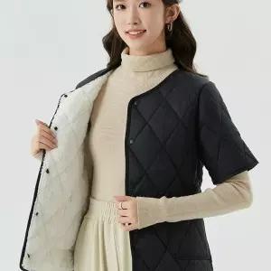 여성 반팔 패딩조끼 빅사이즈 가벼운 겨울 중장년 털조끼