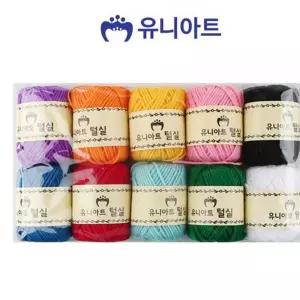 학교 털실 공작 단체미술 1봉 10개입 유아미술 칼라혼합 색상랜덤 하니A3