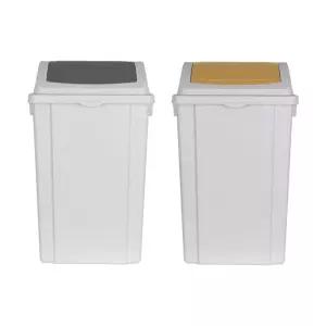 창신리빙-국민휴지통-와이드 그레이 50L (1EA)/휴지통/학교/쓰레기통/분리수거/싱크대/사각/대용량/국민