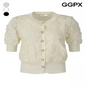 로즈 레이스 진주 버튼 가디건 (GQ4KG015F)