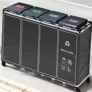 재활용 쓰레기통 수납함 분리수거대 가정용 재활용 분리수거함 사무실 4단 실내