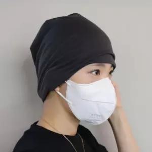 그레이 신축 아무 비니 모자 헤어캡 모자 두건 수면