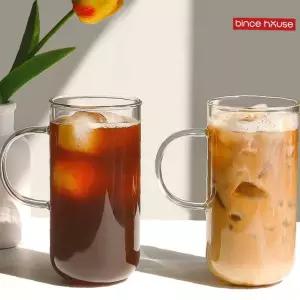 글라스웨어 손잡이 내열유리컵 테이블웨어 예쁜 두꺼운 감성적인 하우스 650ml 빈스