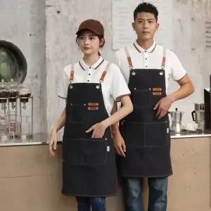 애견미용앞치마 데님앞치마 카페 캔버스 바리스타 방수 앞치마