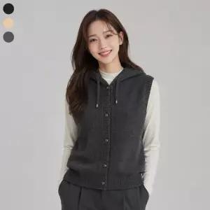 [A] 여성 후드 니트 레이어드 조끼 베스트 3종 1택