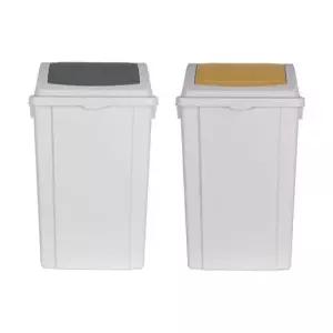 블루쓰레기통 창신리빙-국민휴지통-와이드 그레이 50L 1EA