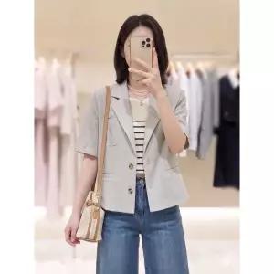 [롯데백화점]SOUP 여성 반팔 여름 크롭블레이저  SC5JK912