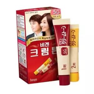비겐크림톤 5호 진한밤색 헤어 염색약 40g 새치커버